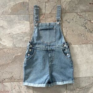 Denim Overalls Shorts Made by SHEIN. Adjustable Straps Great Condition
